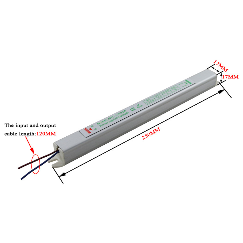 12v 36w New Slim power supply IP20 LED transformer Adapter for LED Light
