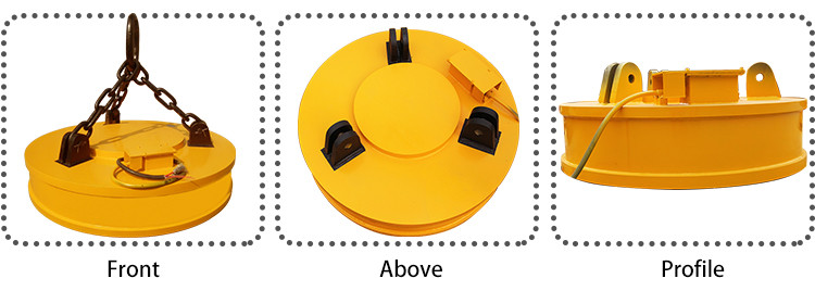 50T Lifting Electromagnet Chuck , Scrap Lifting Magnet Automatic Operation