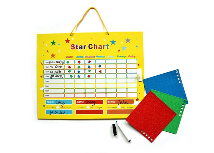 Durable Reusable Sticker Reward Chart Self Magnetic Dry Erase Whiteboard Chore Chart