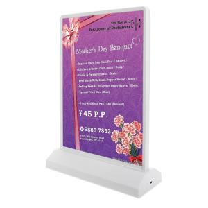 A4/A5 Rechargeable Acrylic Led Table Menu Display Holder with 8000K Color