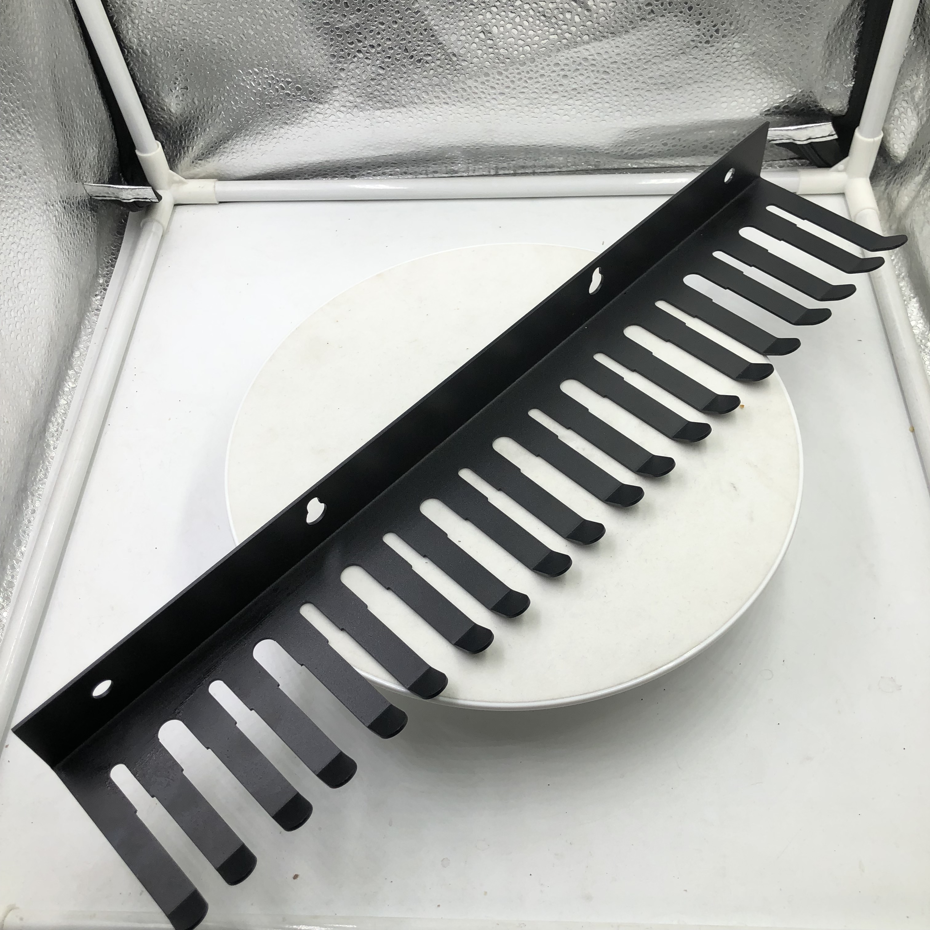Space-Saving Wall Mountable Cable Hanger and Rack Organizer with 19 Cable Slots