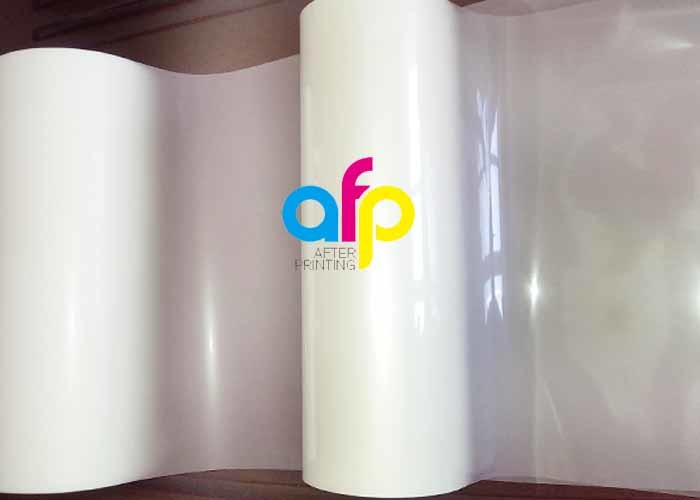 20 - 250 Mic Laminating Film Roll , Custom Size PET Gloss Laminating Film