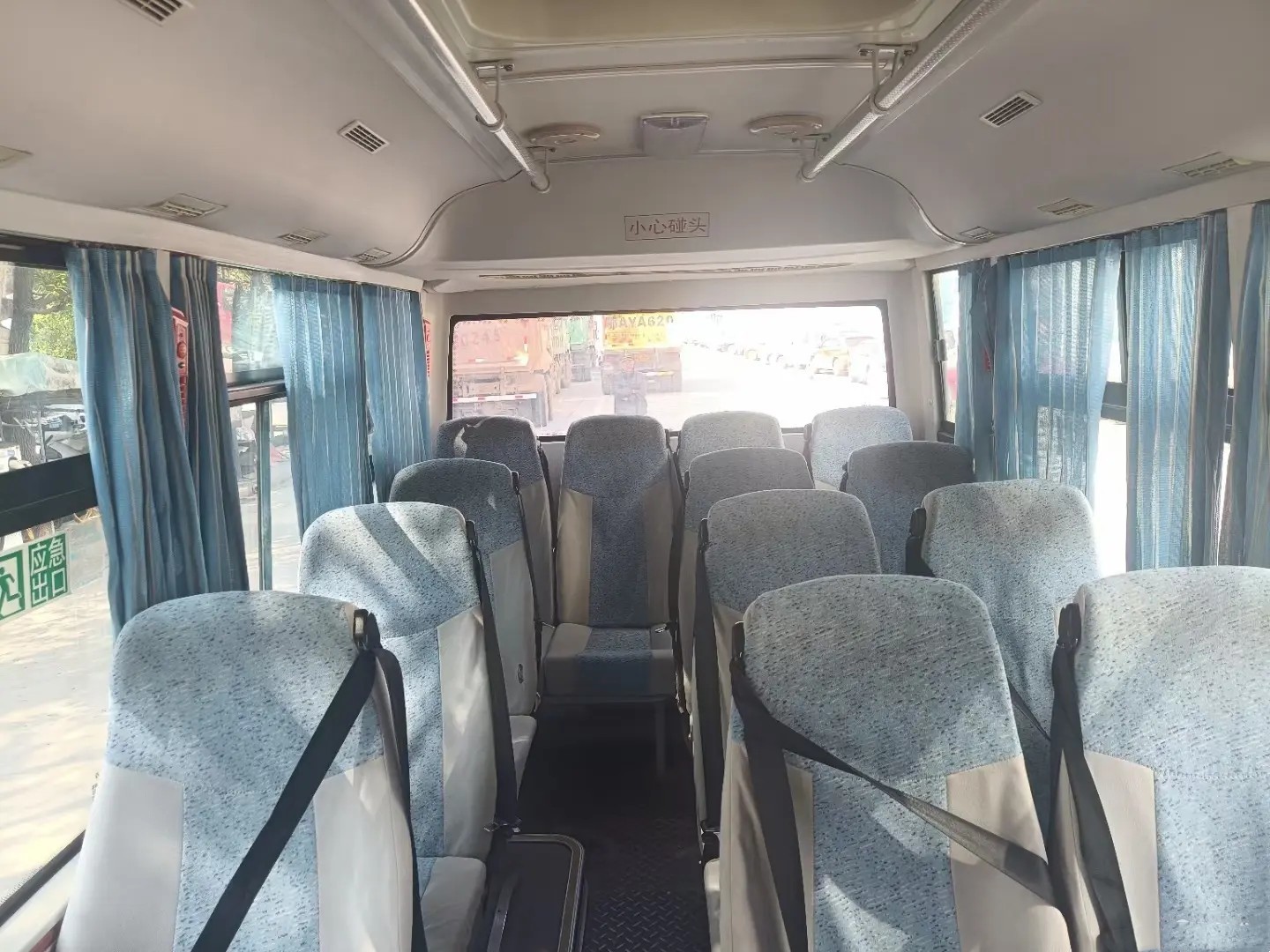 Used Small Bus Front Engine 14seats Used Dongfeng Bus EQ6550 EURO V Air Conditioner