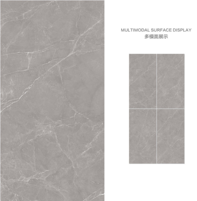 Soft Glazed 1200x600mm Grey Porcelain Tile And Indoor Floor Tiles For Balcony