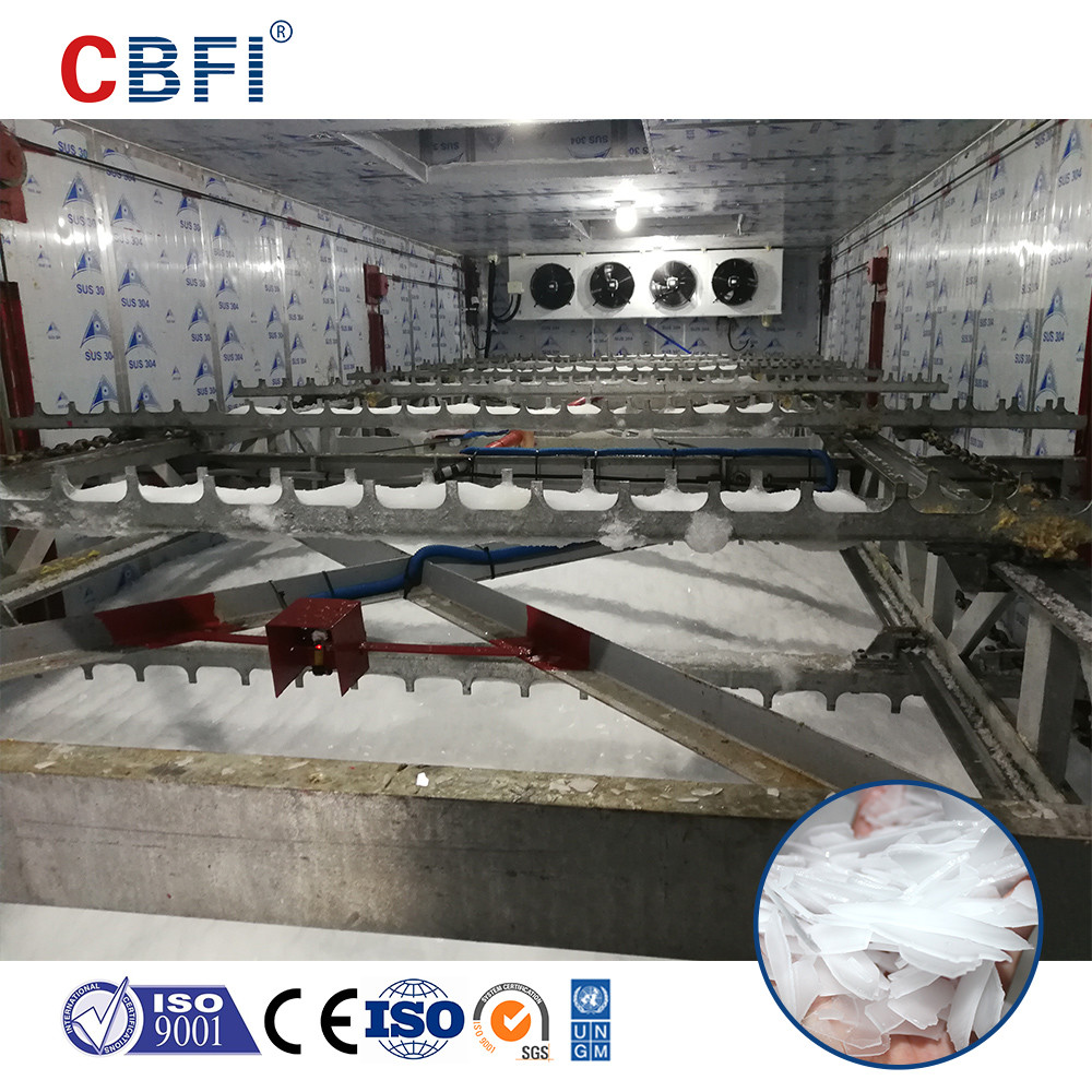 Industrial Water Cooling Flake Ice Making Machine For Ice Maker Fish Shrimp Food Processing With Factory Supply For Sale