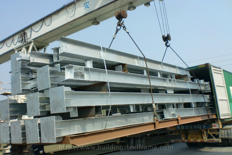 Sand Blasting Steel Frame Industrial Garage With Aluminium Glass Sliding Windows