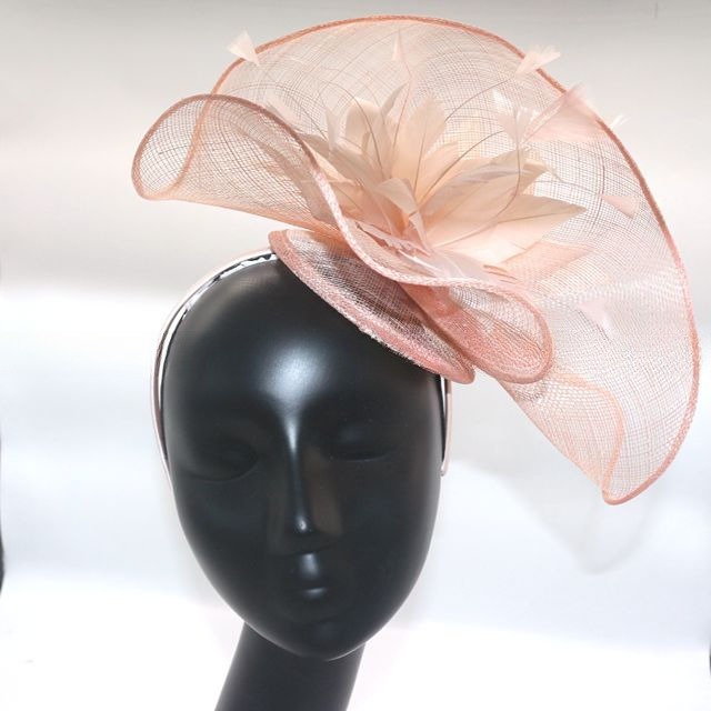 Female Party-goers' Essential Sinamay And Feather Fascinator Hat with Headband