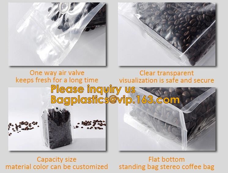 polypropylene Crystal Clear Cello Bags flat square block bottom opp bag,candy opp square bottom cello bag bagease packag