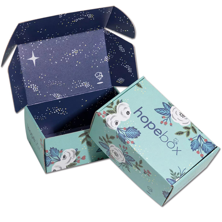 Custom Colorful Folding Corrugated Craft Paper Shipping Mailer Boxes Add Your Own Logo