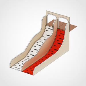 Horn Shape Plastic Playground Slide for Kids Adults