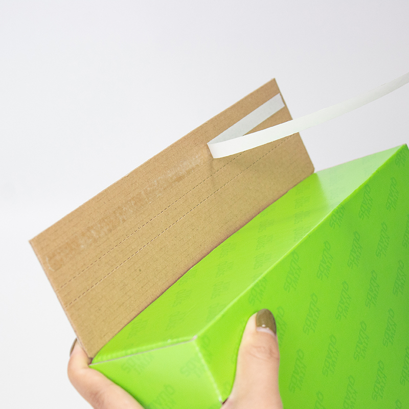 Quick Seal Peel Zipper Printed Mailer Boxes With Adhesive Tear Strips