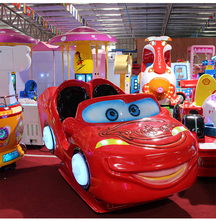 Coin Operated Kiddy Ride Machine 2 Players Swing Car Game Machine Indoor