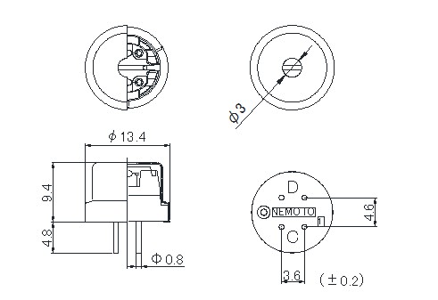 NAP-57A A Contact Combustion Type Combustible Gas Sensor Is Used For Stationary Alarms And Concentration Meters