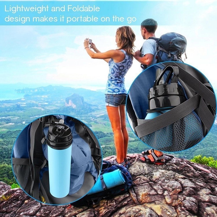 600ML Collapsible Silicone Water Bottle
