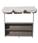 Rattan Effect Night Club Bar Counter Tiki Outdoor Rattan Bar Furniture With Roof