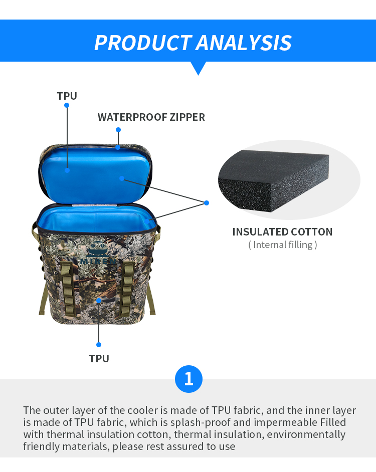 Water Resistant Outdoor Cooler Backpack Soft 20L For Picnic Tent