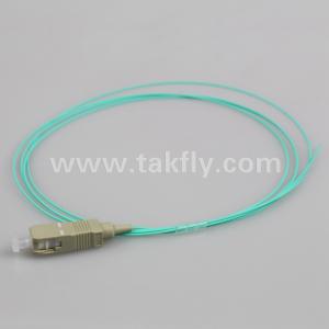 China SC UPC 0.9mm SX OM3 Fiber Optic Pigtail 1.5M with High Return Loss UPC SM≥50dB and Low Intertion Loss ≤0.3dB on sale