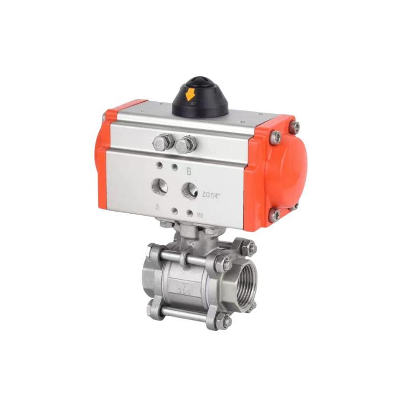 Pneumatic SS316 Full Port 3PC Ball Valve