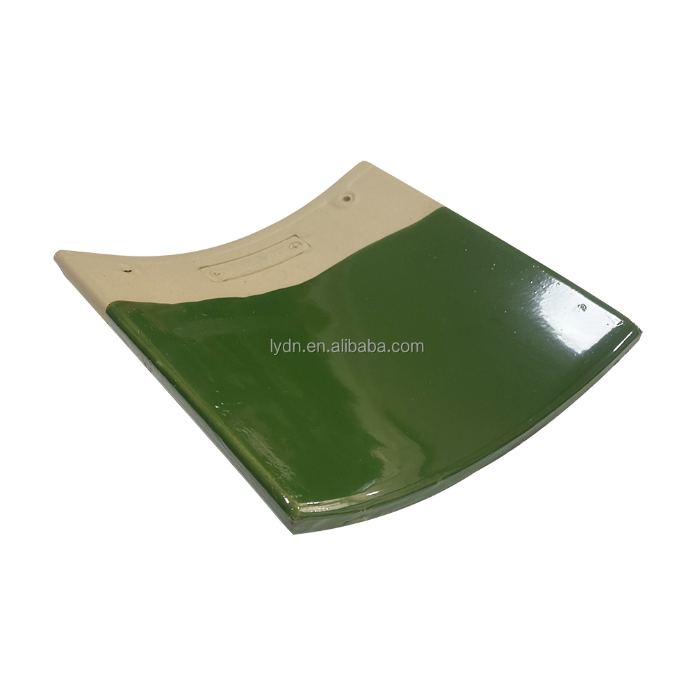 Glazed Tiles for Traditional Design of Green Color Roof in Chinese Temple in Philippines