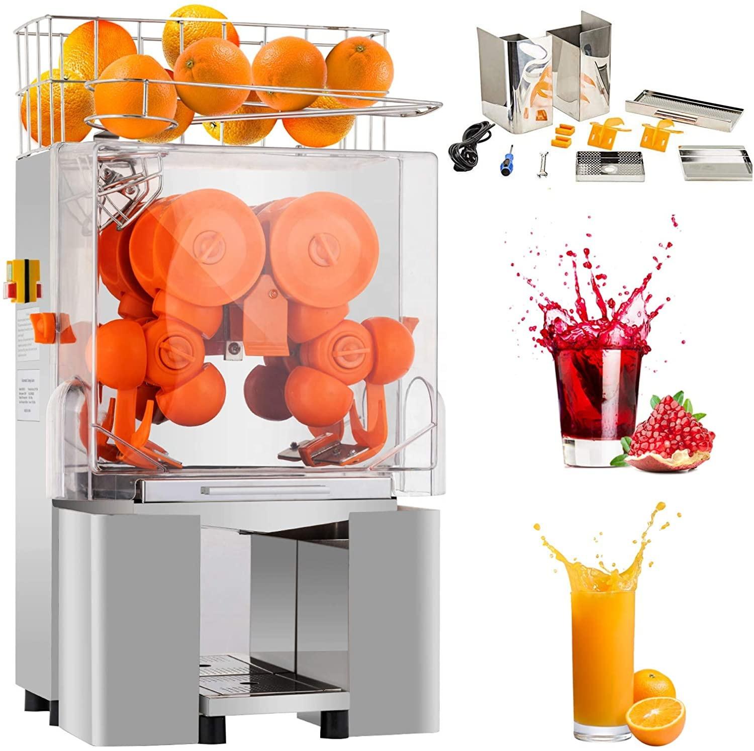 Commercial Juicer Industrial Fresh Orange Juice Machine Extractor Lemon Slow Squeezer Peel Cold Press Juicer