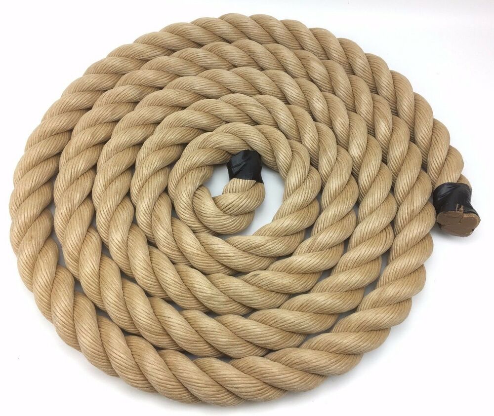 Dia 36 mm 3 strand natrual fiber brown twisted rope for packing mooring boat and more