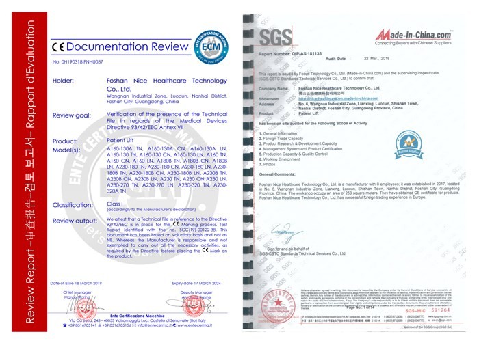 Travel Portable Patient Lifting Devices , Patient Transfer Equipment Portable SGS Approved