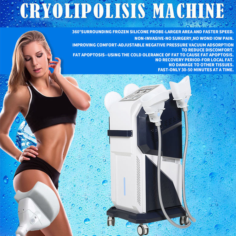 4 Handles Cryo Body Skin Tightening Machine Cellulite Reduction