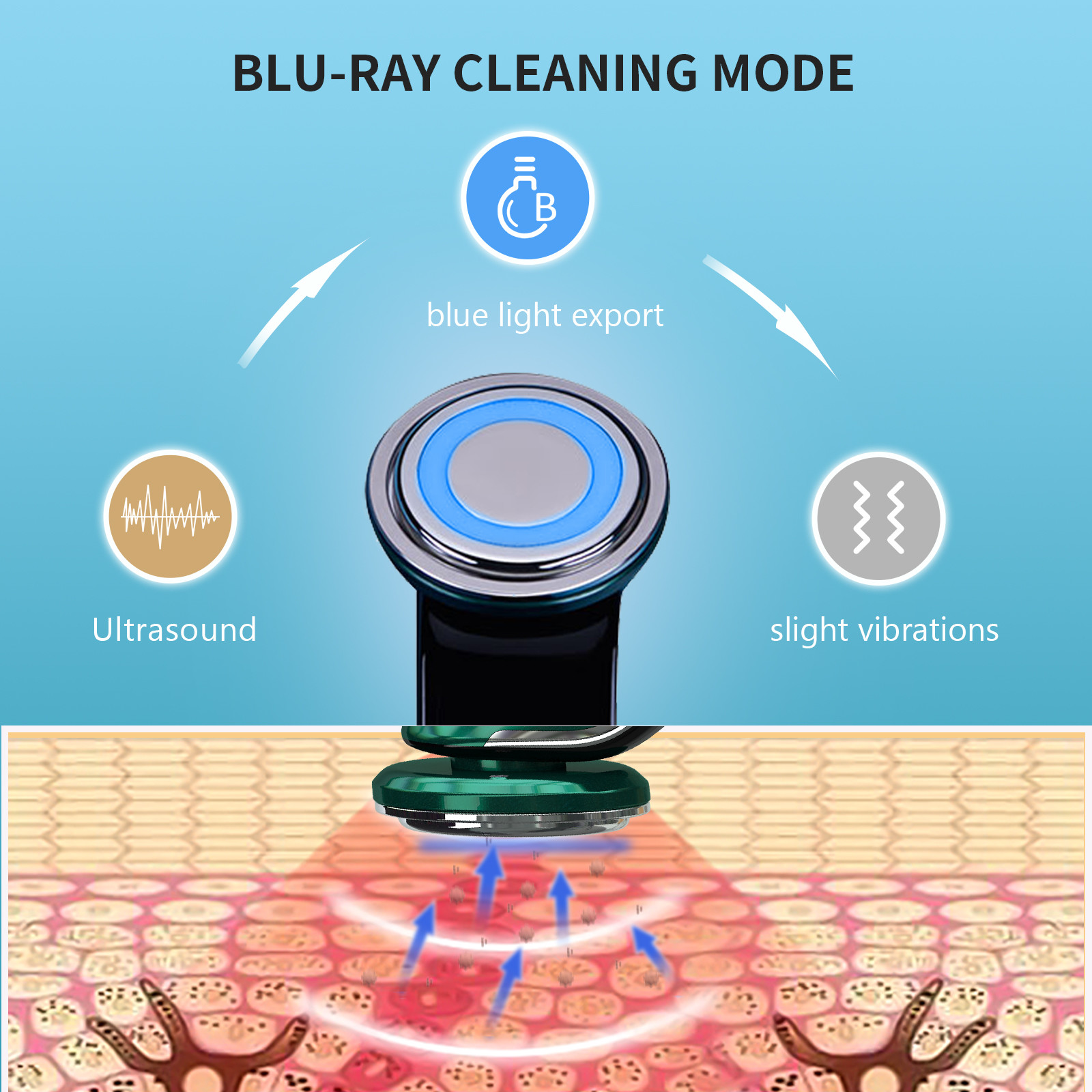 OEM ODM Service 3MHz Photon Ultrasonic Facial Device