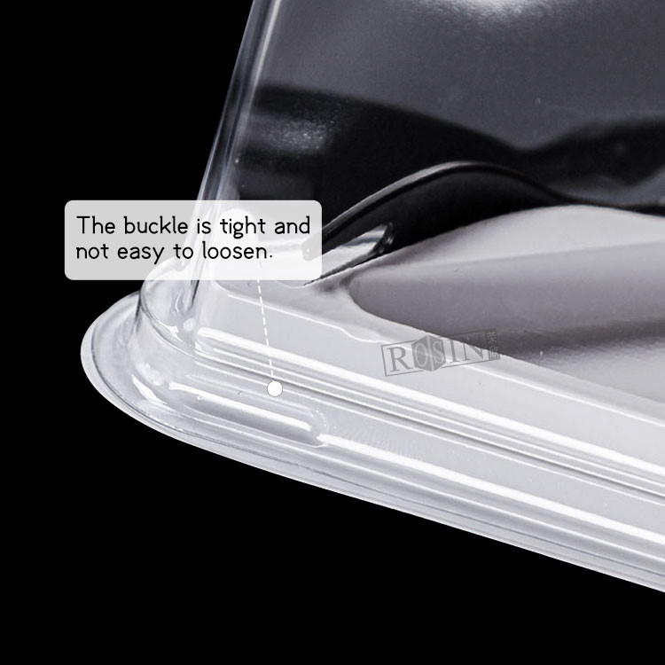 Customizable Plastic Bakery Packaging Triangle Cake Box Transparent With Lid