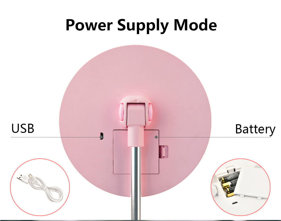 Led Lighted Cosmetic 10x Magnifying Mirror For Makeup Vanity