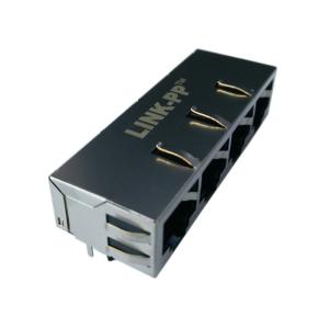  RJ45 1x4 Magnetic XFATM2G-COMBO4-4MS Multi-port Ethernet Connector 10/100BT Manufactures