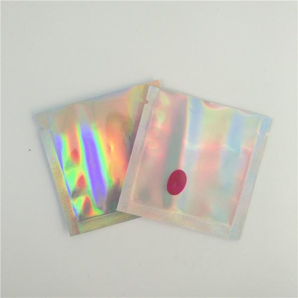 Rainbow Packaging Sealed Plastic Bags Heat Sealed Mini Transparent Holographic