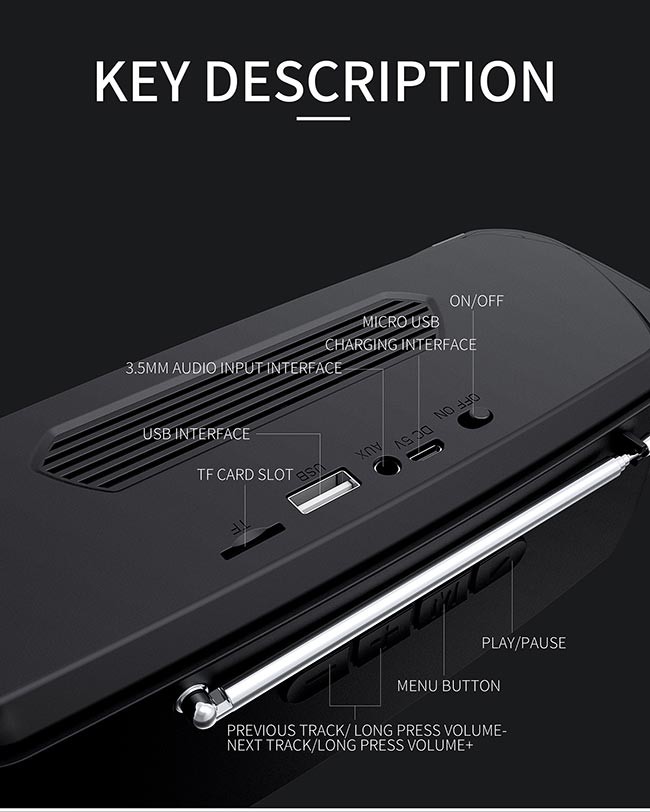 stable Full Range IPX4 water resistant bluetooth speaker
