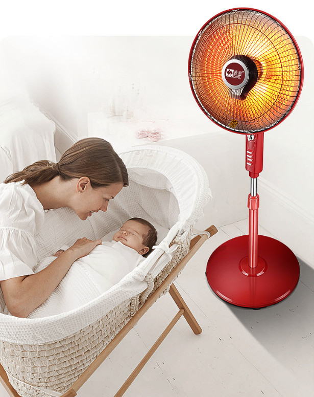 Household Floor Electric Heater Vertical Electric Fan Portable Electric Room Desk Heater With Tip Over Protection