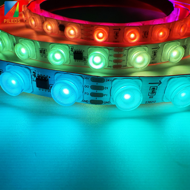 SPI-RGB Indoor Waterproof Double-Layer Smart Strip Lights 2550 Copper Foil Lens Side Emitting LED Wall Wash Light