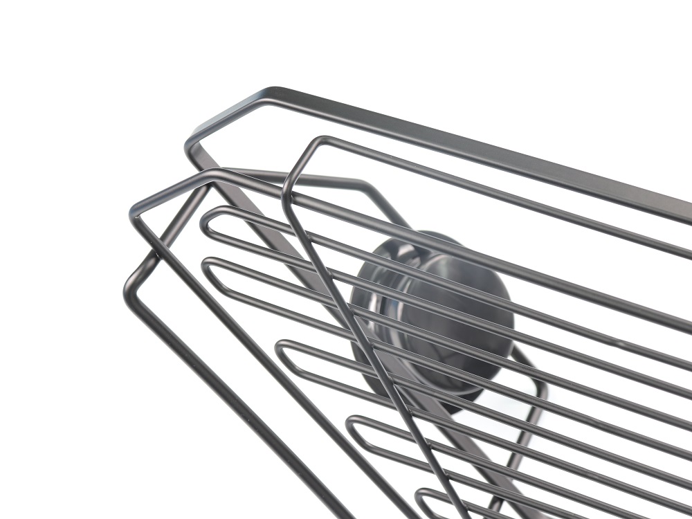 Stainless Steel Surface Painted Finshed Bath Corner Shelf Black Oxidation Treatment