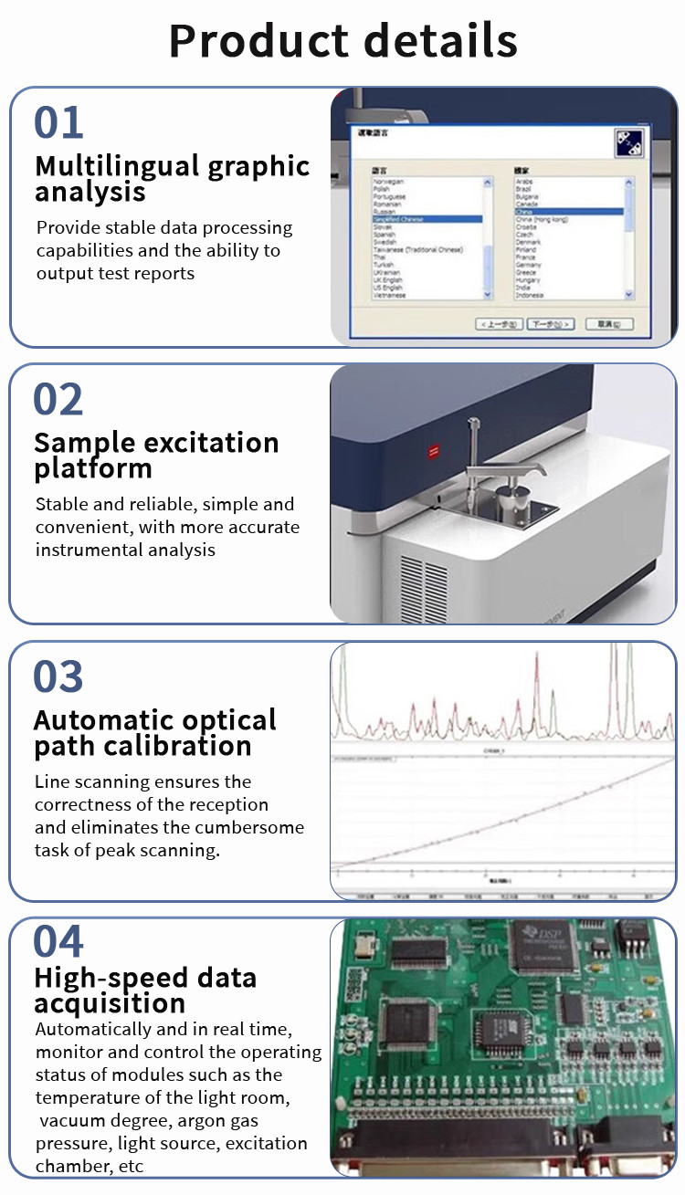 Full Spectrum Straight Reading Spectrometer Desktop Full Spectrum Direct Reading Spectrometer