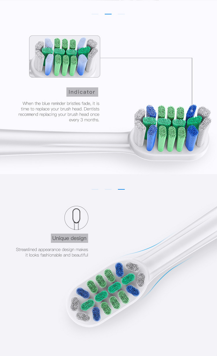 Flowing Cleaning Electric Toothbrush Heads Dupont Toothbrush Heads BL552