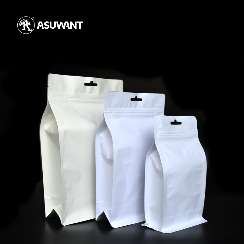 Biodegradable Kraft Paper k Bag Moisture Proof Different Sizes With U Notch