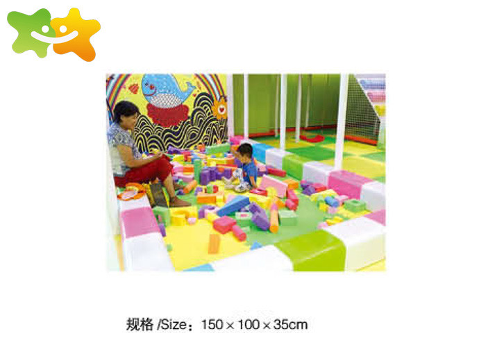 Kindergarten Soft Foam Play Equipment Strong Galvanized Pipe Post Non Faded