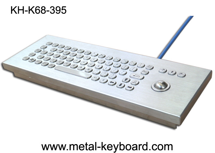  IP65 Industrial Metal Rugged Keyboard with trackball , Desktop computer keyboard Manufactures