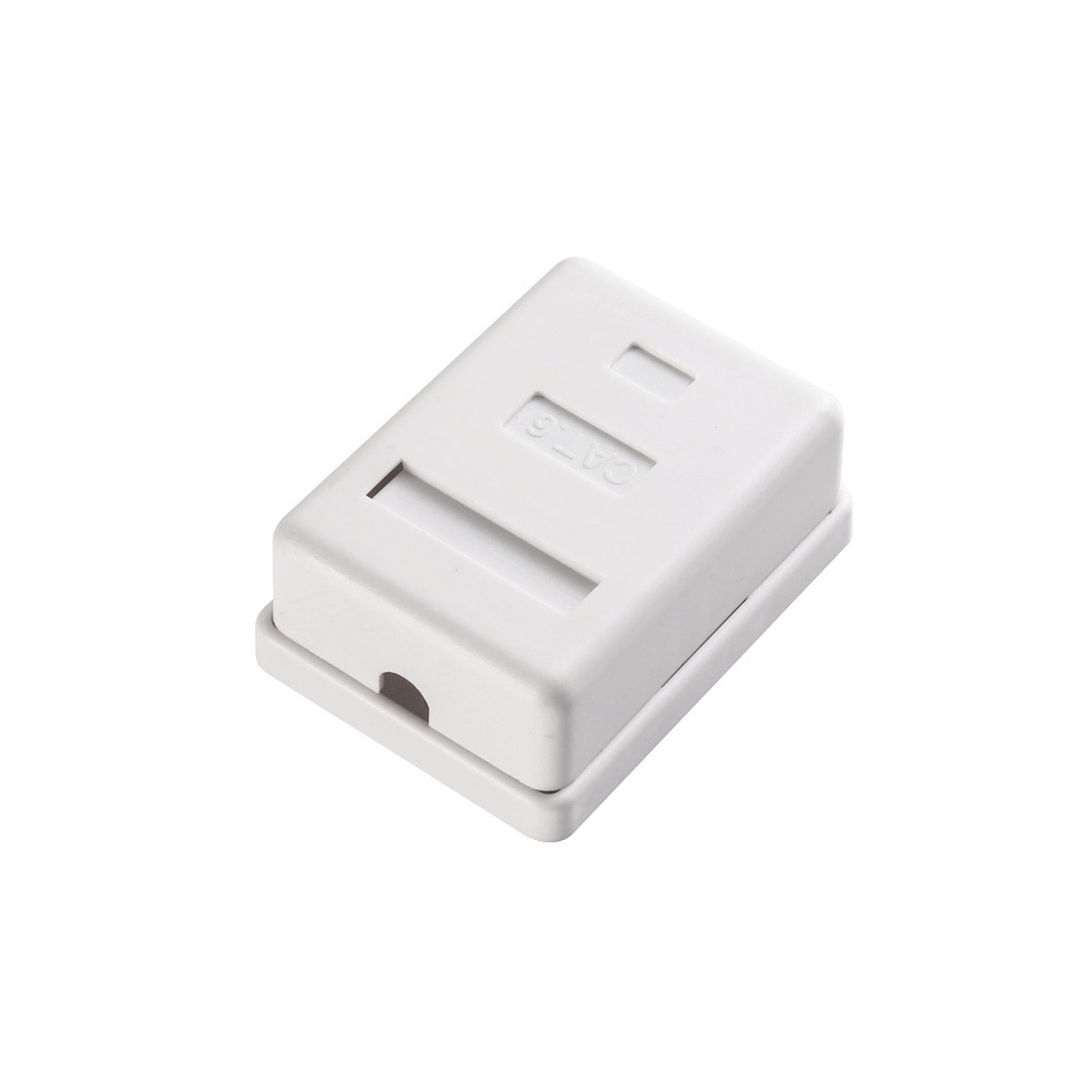Single Port Cat6 UTP Surface Mount Box for Seamless Network Desktop Integration