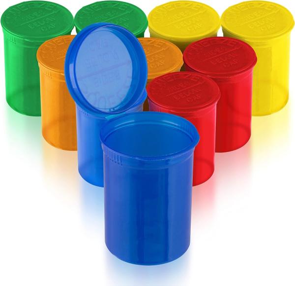 Empty Pill Bottles with Caps - Airtight 30 Dram Pop Top Bottles - Prescription