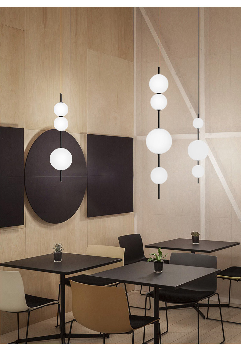 Modern Glass long Pendant Lamps Restaurant Cafe Bar Bedroom Kitchen Beads Pendant lamp(WH-GP-140)