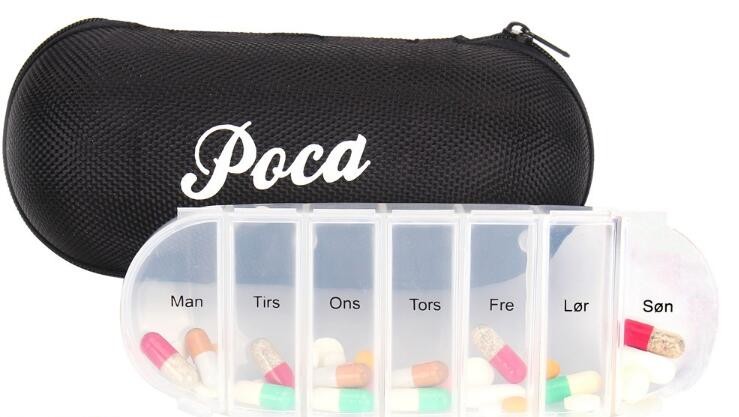 Portable Creative style foldable travel plastic cup with pill case, Random color creative travel cup with pill case for
