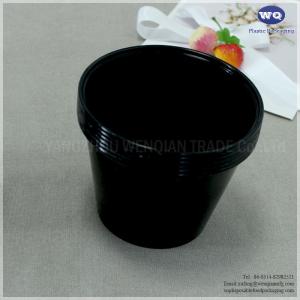 850ml Single Use PP Black Soup Bowl With Leak Proof Clear Lids-Disposable Soup