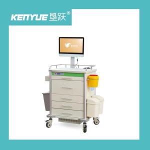 China Adjustable Height ABS 6cm 450mm Mobile Wireless Nursing Trolley on sale