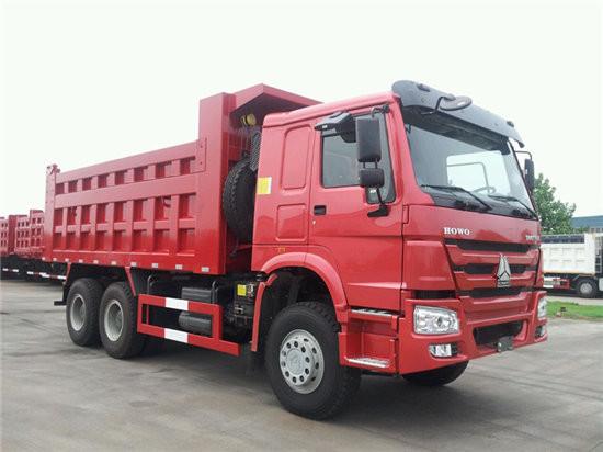 3 Axle HOWO 30 Ton Heavy Duty Dump Truck In Africa Euro 2 Manual Transmission