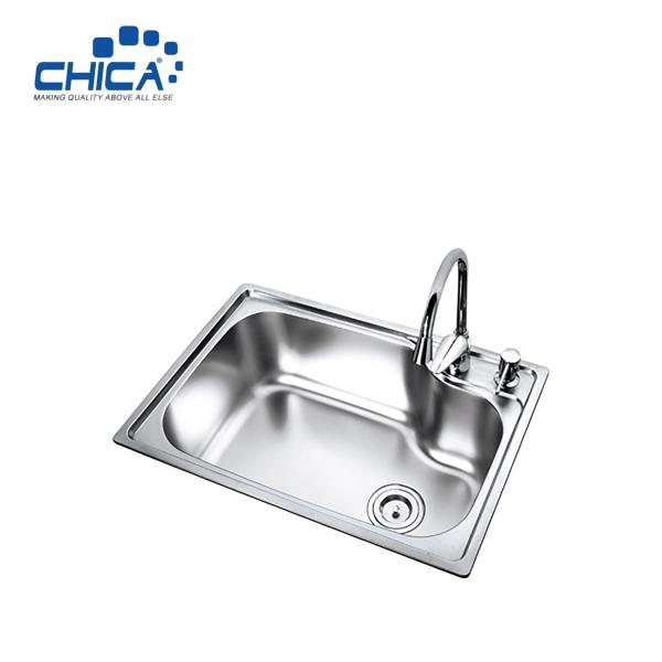 SUS304 Stainless Steel Kitchen Sink Topmount Kitchen Sink Single Bowl Kitchen
