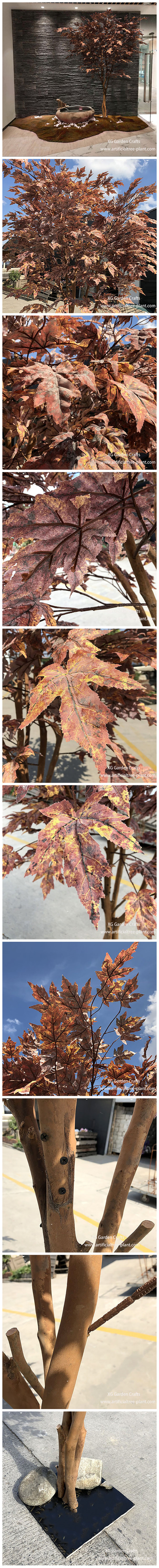 UV Protection Artificial Maple Tree Made Of Epoxy Resin , Fiberglass Durable